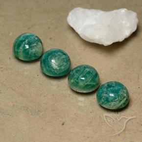 9.40 ct natürliche Kühles Grün Amazonit-Edelsteine, Runden, Lichtundurchlässig