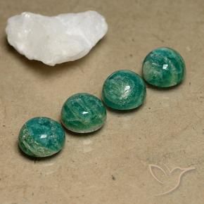 9.40 ct natürliche Kühles Grün Amazonit-Edelsteine, Runden, Lichtundurchlässig
