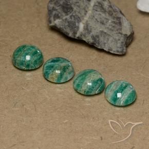 9.77 ct natürliche Kieferngrün Amazonit-Edelsteine, Runden, Lichtundurchlässig