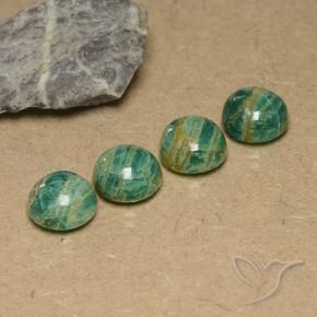11.75 ct natürliche Kieferngrün Amazonit-Edelsteine, Runden, Lichtundurchlässig