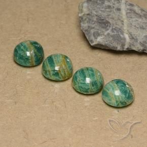 11.75 ct natürliche Kieferngrün Amazonit-Edelsteine, Runden, Lichtundurchlässig