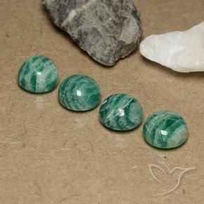 11.76 ct natürliche Kieferngrün Amazonit-Edelsteine, Runden, Lichtundurchlässig