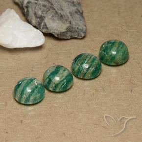 11.93 ct natürliche Kühles Grün Amazonit-Edelsteine, Runden, Lichtundurchlässig