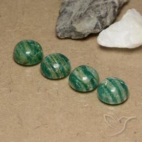 11.93 ct natürliche Kühles Grün Amazonit-Edelsteine, Runden, Lichtundurchlässig