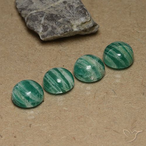 12.56 ct natürliche Mittelgrün Amazonit-Edelsteine, Runden, Lichtundurchlässig