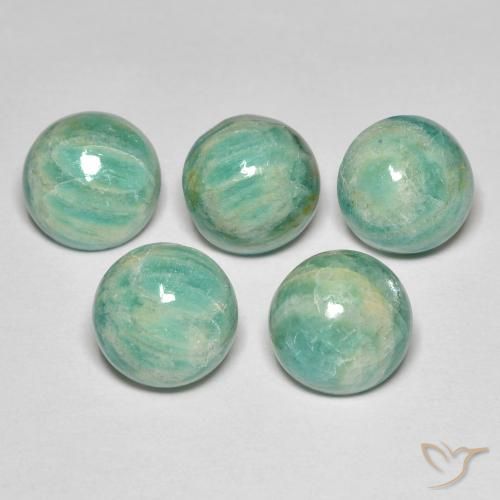 14.54 ct natürliche Kühles Grün Amazonit-Edelsteine, Runden, Lichtundurchlässig