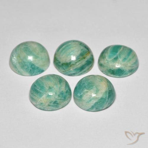 14.54 ct natürliche Kühles Grün Amazonit-Edelsteine, Runden, Lichtundurchlässig