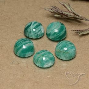 11.64 ct natürliche Kieferngrün Amazonit-Edelsteine, Runden, Lichtundurchlässig