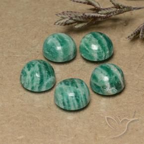 7.87 ct natürliche Mittelgrün Amazonit-Edelsteine, Runden, Lichtundurchlässig