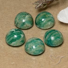 11.08 ct natürliche Kieferngrün Amazonit-Edelsteine, Runden, Lichtundurchlässig