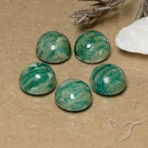 11.08 ct natürliche Kieferngrün Amazonit-Edelsteine, Runden, Lichtundurchlässig