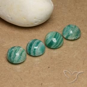 9.43 ct natürliche Kühles Grün Amazonit-Edelsteine, Runden, Lichtundurchlässig