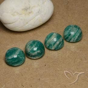 19.20 ct natürliche Mittel-Dunkelgrün Amazonit-Edelsteine, Runden, Lichtundurchlässig