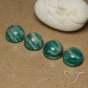19.20 ct natürliche Mittel-Dunkelgrün Amazonit-Edelsteine, Runden, Lichtundurchlässig