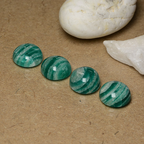 13,99 ct natürliche grüner Amazonit-Edelsteine, Rundschliff, Lichtundurchlässig