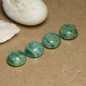 14.80 ct natürliche Mittelgrün Amazonit-Edelsteine, Runden, Lichtundurchlässig