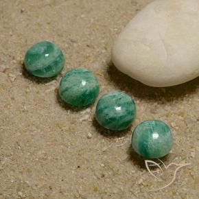 5.82 ct natürliche Kühles Grün Amazonit-Edelsteine, Runden, Lichtundurchlässig
