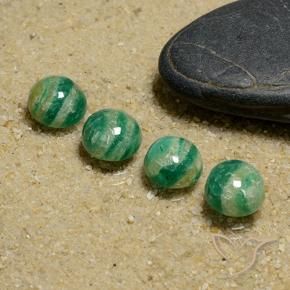 5.75 ct natürliche Mittel-Dunkelgrün Amazonit-Edelsteine, Runden, Lichtundurchlässig