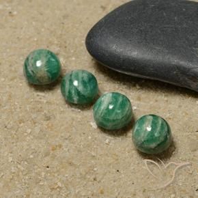 6.72 ct natürliche Mittelgrün Amazonit-Edelsteine, Runden, Lichtundurchlässig