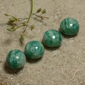 13.10 ct natürliche Mittelgrün Amazonit-Edelsteine, Runden, Lichtundurchlässig