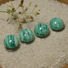 14.90 ct natürliche Kühles Grün Amazonit-Edelsteine, Runden, Lichtundurchlässig