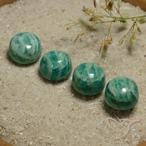 21.00 ct natürliche Mittelgrün Amazonit-Edelsteine, Runden, Lichtundurchlässig