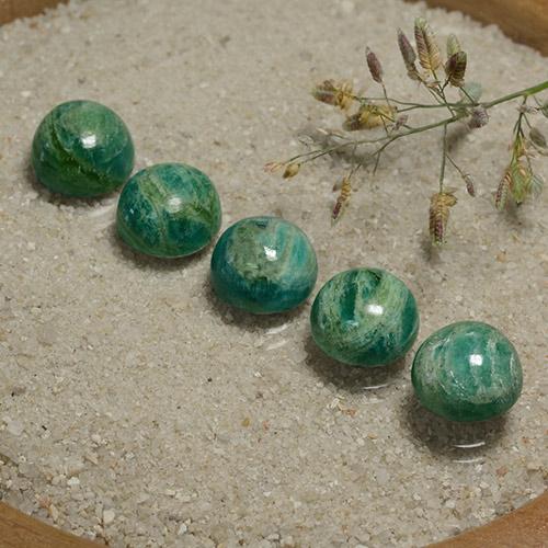 15.78 ct natürliche Kieferngrün Amazonit-Edelsteine, Rund Schliff, Lichtundurchlässig