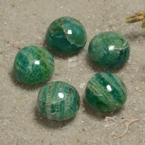 16.14 ct natürliche Cooles Kieferngrün Amazonit-Edelsteine, Runden, Lichtundurchlässig
