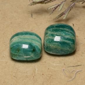11.30 ct natürliche Kieferngrün Amazonit-Edelsteine, Kissen, Lichtundurchlässig