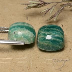 11.30 ct natürliche Kieferngrün Amazonit-Edelsteine, Kissen, Lichtundurchlässig