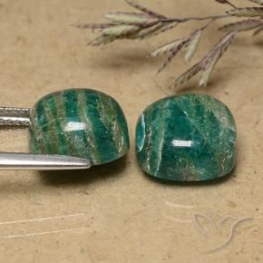 9.92 ct natürliche Mittelgrün Amazonit-Edelsteine, Kissen, Lichtundurchlässig