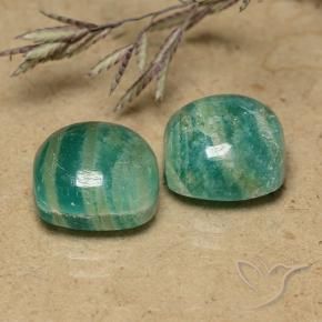 9.63 ct natürliche Kühles Grün Amazonit-Edelsteine, Kissen, Lichtundurchlässig