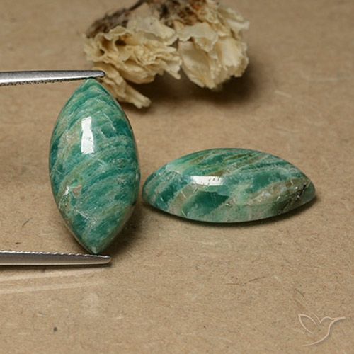 17.21ctw Natürlicher Kühles Grün Amazonit, Marquise, Lichtundurchlässig, Photo A