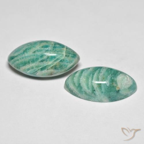 15.86 ct natürliche Mittelgrün Amazonit-Edelsteine, Marquise, Lichtundurchlässig
