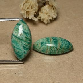 15.67 ct natürliche Cooles Kieferngrün Amazonit-Edelsteine, Marquise, Lichtundurchlässig