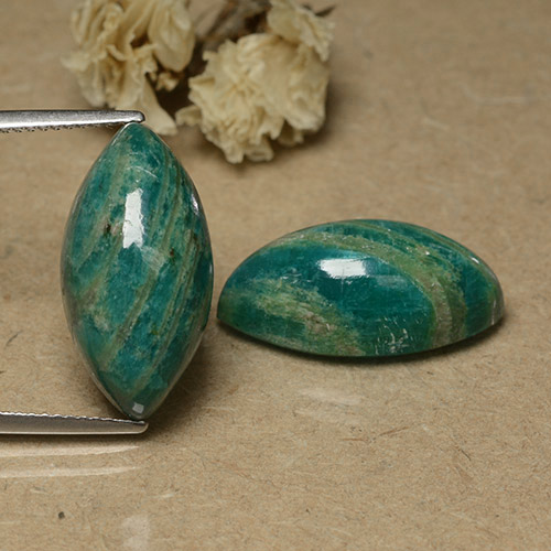 19,69 ct natürliche grüner Amazonit-Edelsteine, Marquise, Lichtundurchlässig