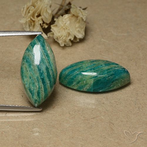 17.97ctw Natürlicher Mittel-Dunkelgrün Amazonit, Marquise, Lichtundurchlässig