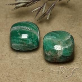 12.11 ct natürliche Mittelgrün Amazonit-Edelsteine, Kissen, Lichtundurchlässig
