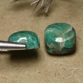 12.11 ct natürliche Mittelgrün Amazonit-Edelsteine, Kissen, Lichtundurchlässig