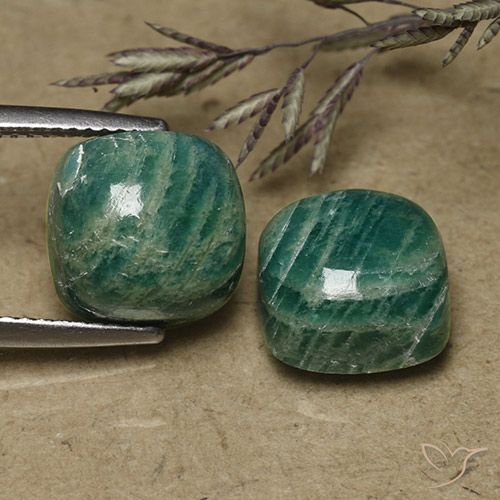 11.22ctw Natürlicher Mittel-Dunkelgrün Amazonit, Kissen, Lichtundurchlässig, Photo A