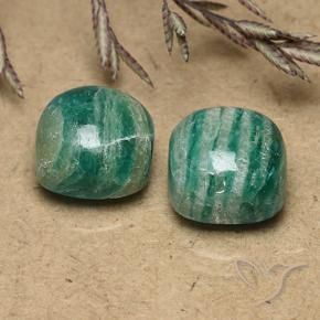 11.80 ct natürliche Kühles Grün Amazonit-Edelsteine, Kissen, Lichtundurchlässig
