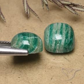 11.80 ct natürliche Kühles Grün Amazonit-Edelsteine, Kissen, Lichtundurchlässig
