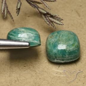 11.34 ct natürliche Mittelgrün Amazonit-Edelsteine, Kissen, Lichtundurchlässig
