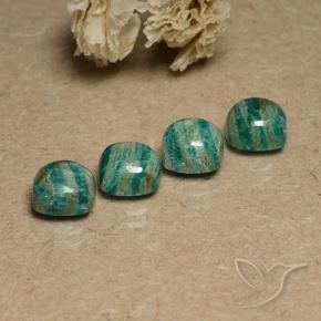 7.88 ct natürliche Kühles Grün Amazonit-Edelsteine, Kissen, Lichtundurchlässig