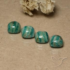 7.88 ct natürliche Kühles Grün Amazonit-Edelsteine, Kissen, Lichtundurchlässig