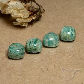 8.81 ct natürliche Mittelgrün Amazonit-Edelsteine, Kissen, Lichtundurchlässig