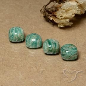 8.81 ct natürliche Mittelgrün Amazonit-Edelsteine, Kissen, Lichtundurchlässig