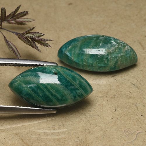 17.33 ct natürliche Kühles Grün Amazonit-Edelsteine, Marquise, Lichtundurchlässig