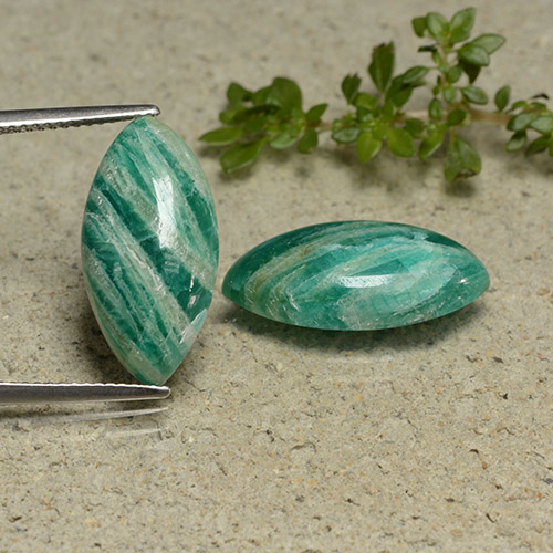 13,09 ct natürliche Kieferngrün Amazonit-Edelsteine, Marquise, Lichtundurchlässig