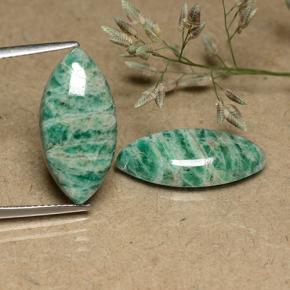 12,69 ct natürliche Kühles Grün Amazonit-Edelsteine, Marquise, Lichtundurchlässig